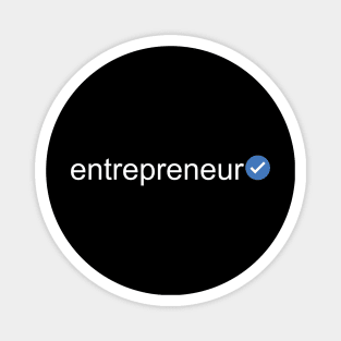 Verified Entrepreneur (White Text) Magnet